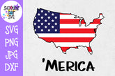 American Flag United States Merica - Fourth of July SVG